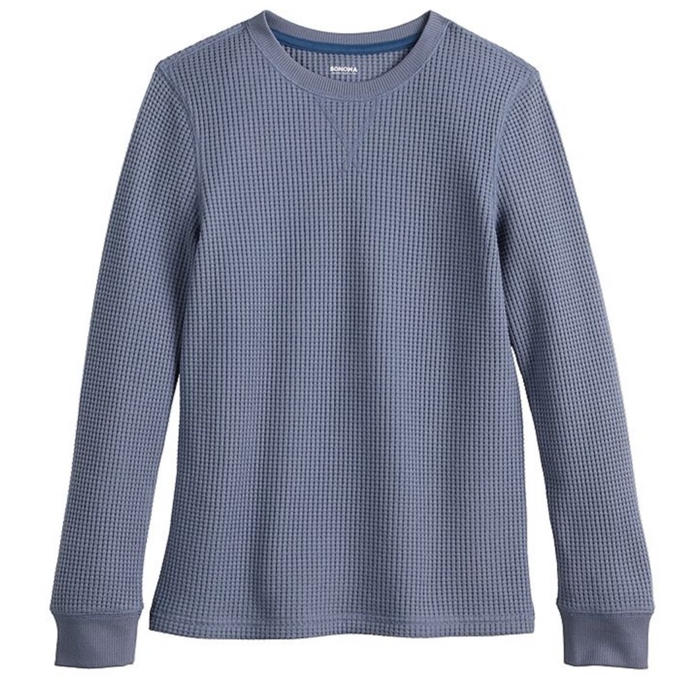 Sonoma Goods for Life Boys Supersoft Thermal Long Sleeve Crewneck Tee Shirt